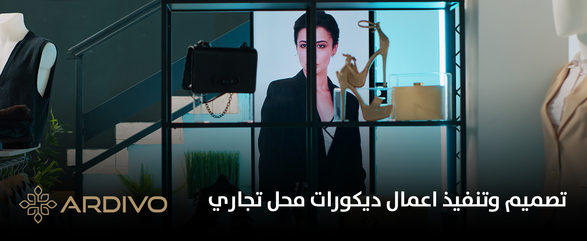 تصميم وتنفيذ اعمال ديكورات محل تجاري